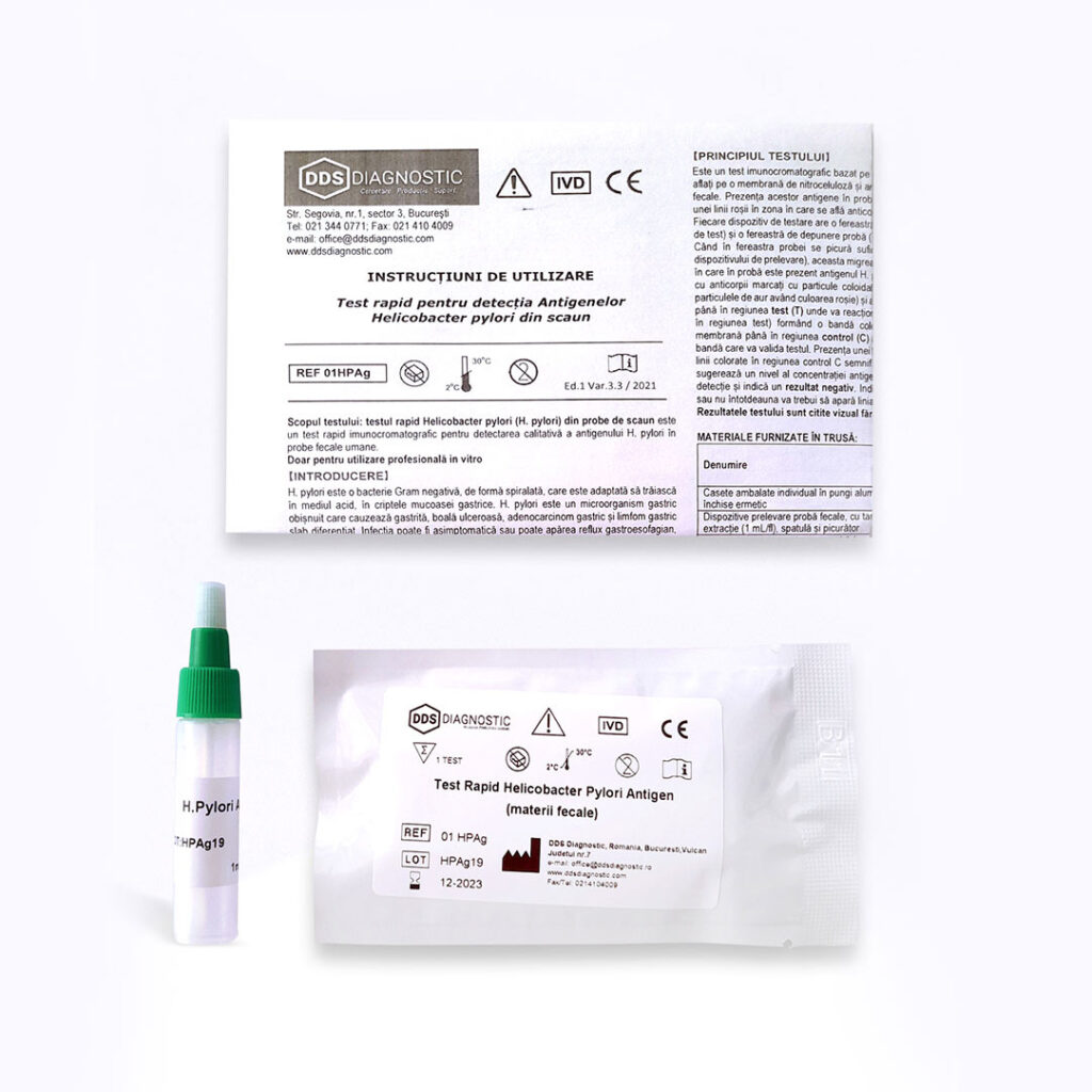 Test rapid Helicobacter Pylori Antigen (materii fecale) 1 test/KIT