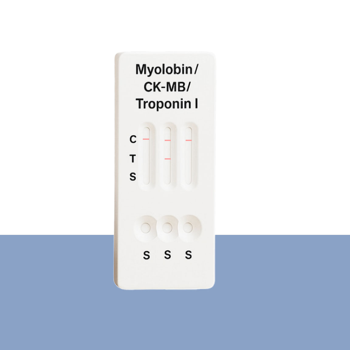 combo mioglobina ckmb troponina Test rapid Antigen Combo Mioglobina/CK-MB/Troponina I (SI/S/P) 10T/Kit - imagine 1